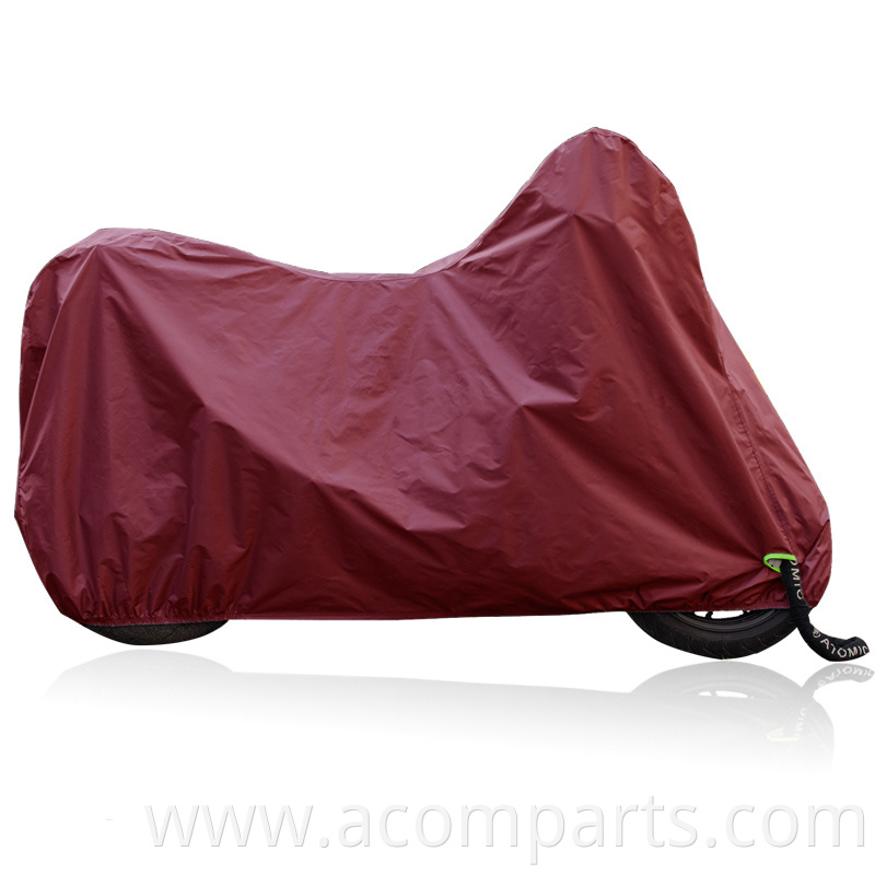 Durable outdoor UV rain snow protection folding portable red cheap motorcycle dust covers rain